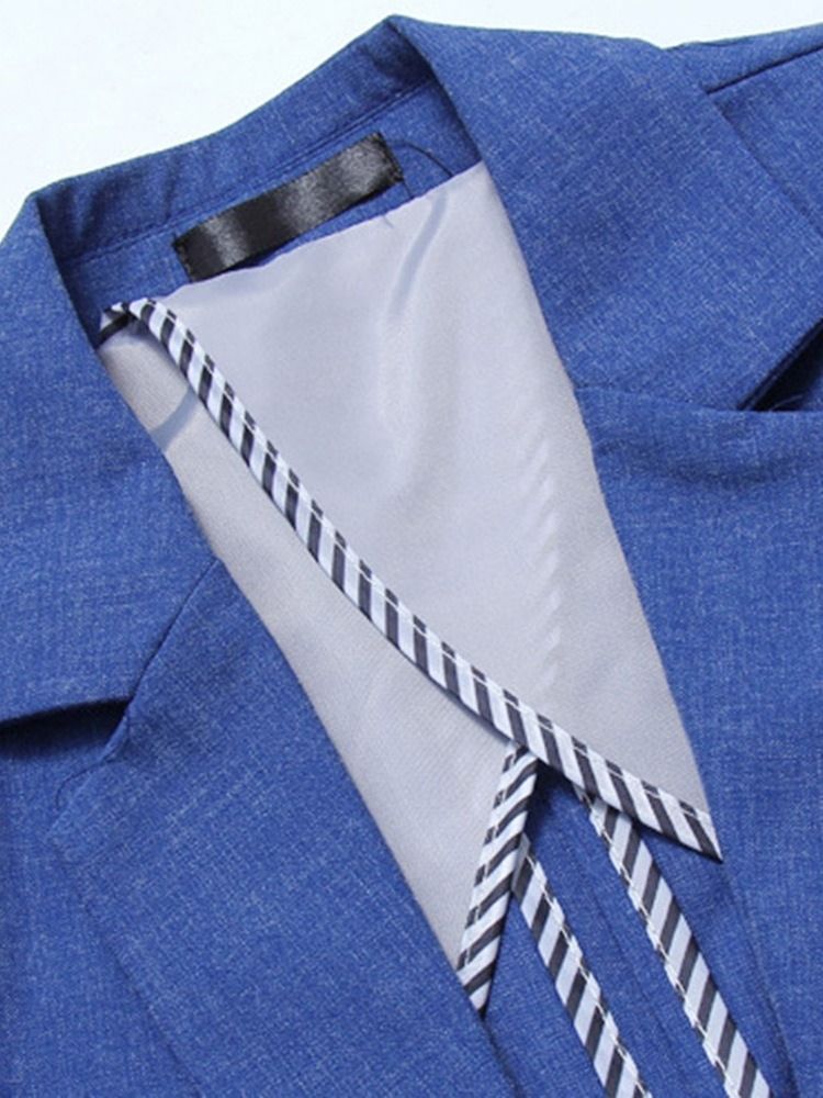 Blazer Button Plain Miesten Puku