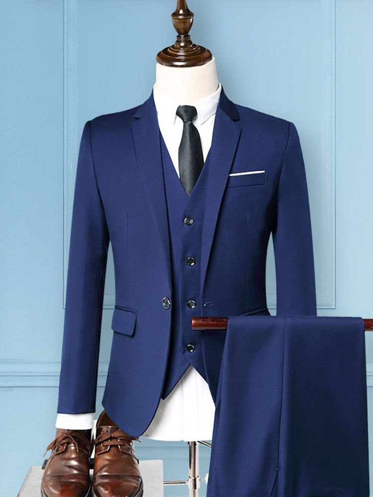 Blazer Pocket One Button Miesten Puku