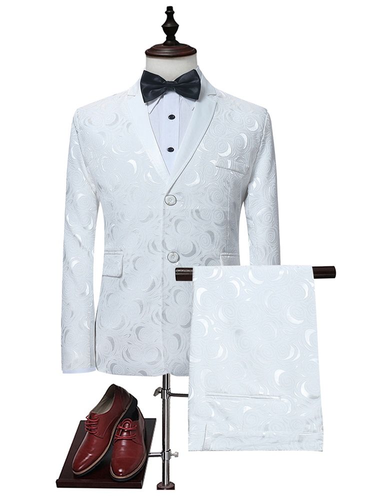Blazer Print Plain Miesten Puku