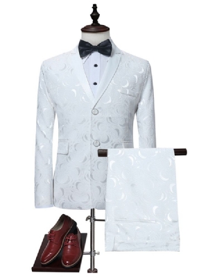 Blazer Print Plain Miesten Puku