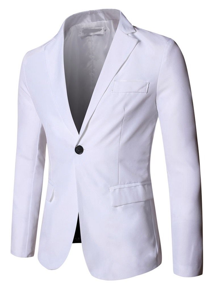 Muodollinen Yhden Napin Housut Miesten Puku