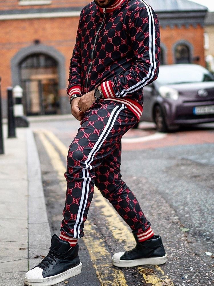 Plaid Print Sports Miesten Asu