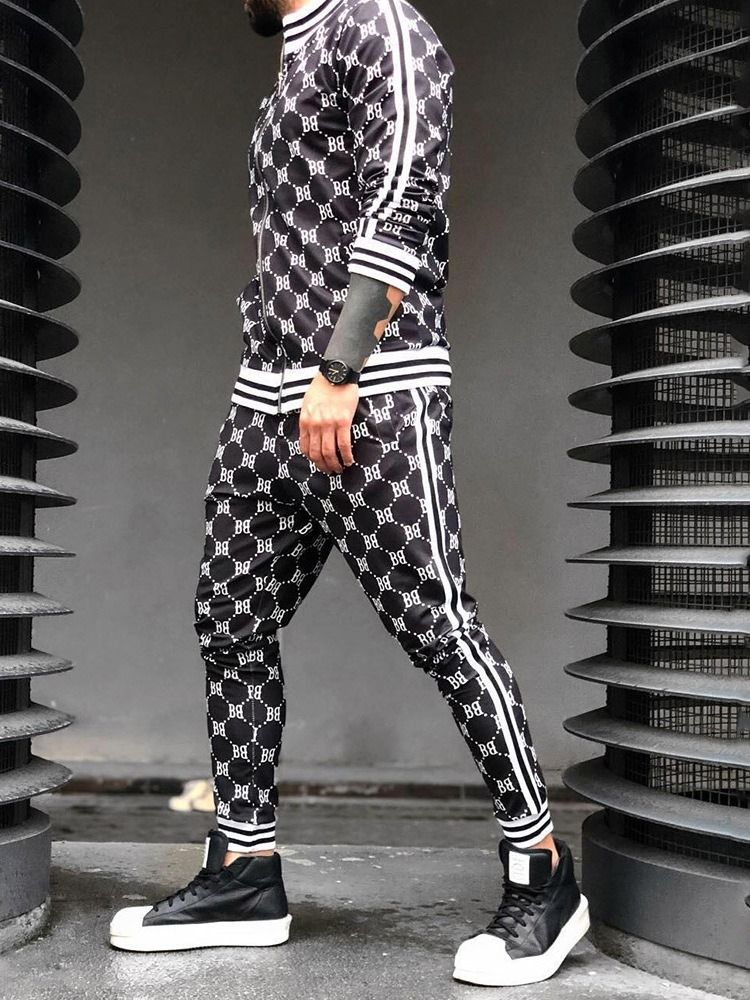 Plaid Print Sports Miesten Asu