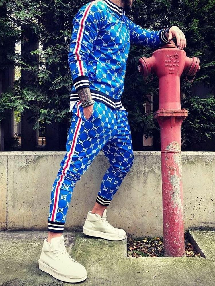 Plaid Print Sports Miesten Asu