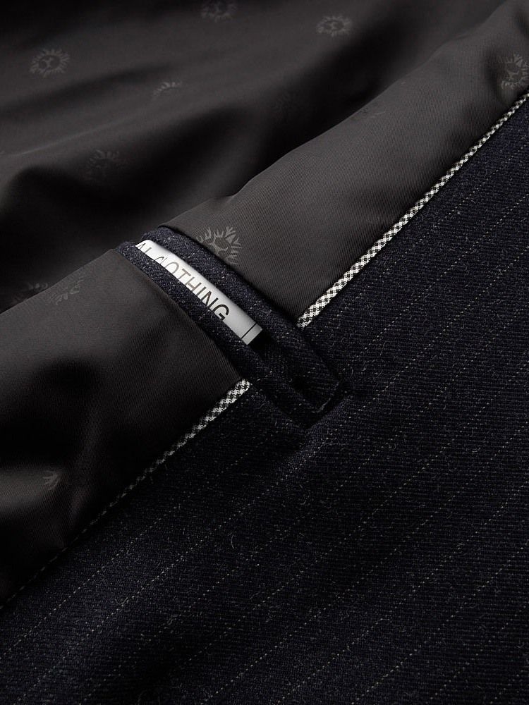 Stripe Button Kaksirivinen Miesten Puku