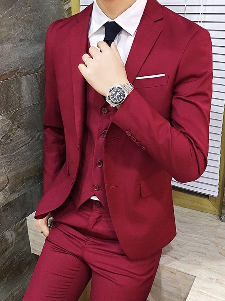 Vest Plain Pocket Miesten Puku