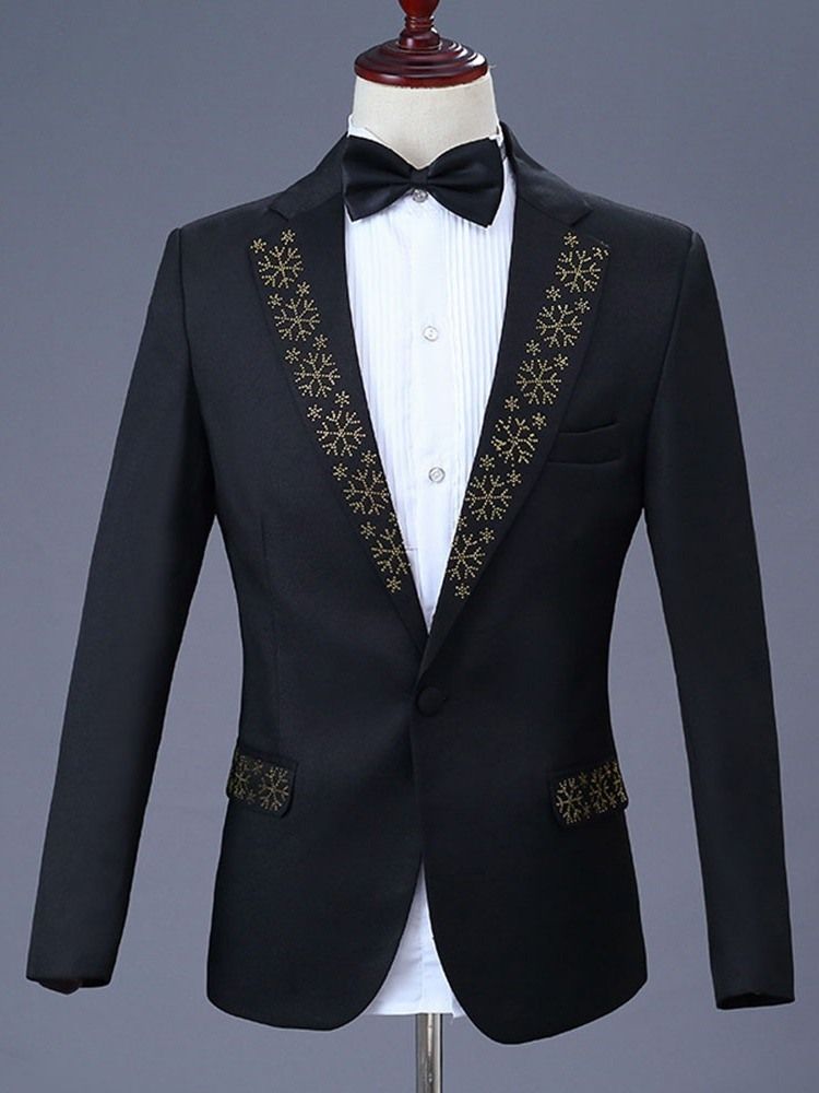 Yksipainoninen Diamond Blazer -housut Miesten Juhlamekko