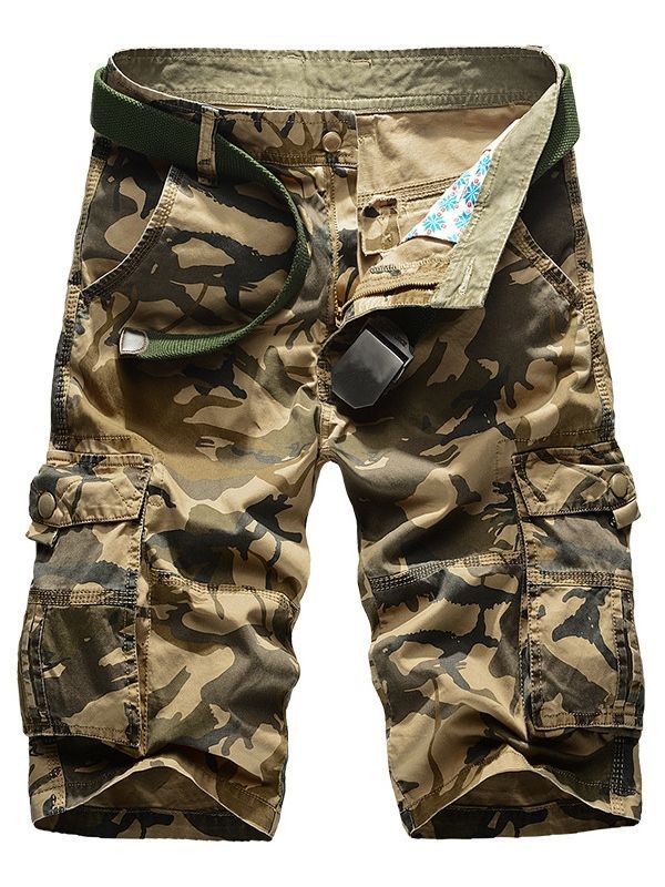 Camouflage Pocket Loose Casual Miesten Shortsit