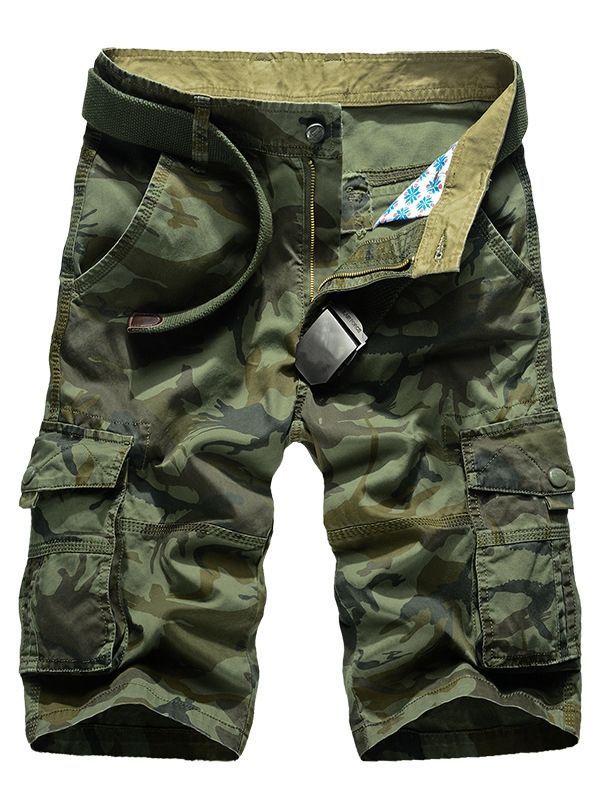 Camouflage Pocket Loose Casual Miesten Shortsit