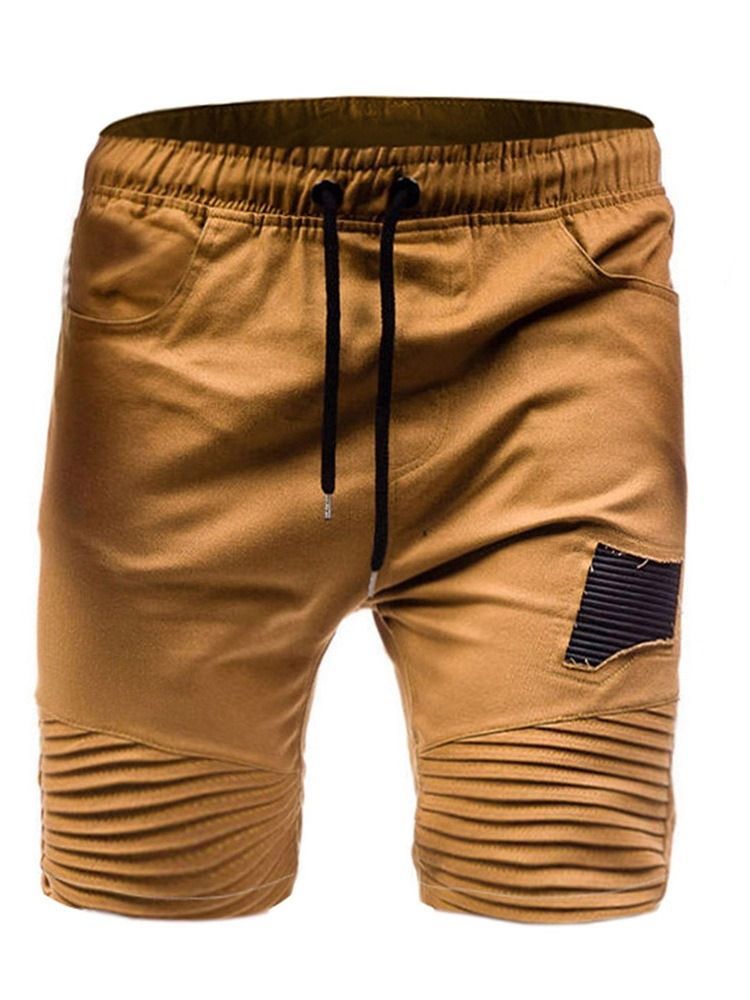 Löysät Patchwork-värilohkoiset Nauhalliset Miesten Shortsit
