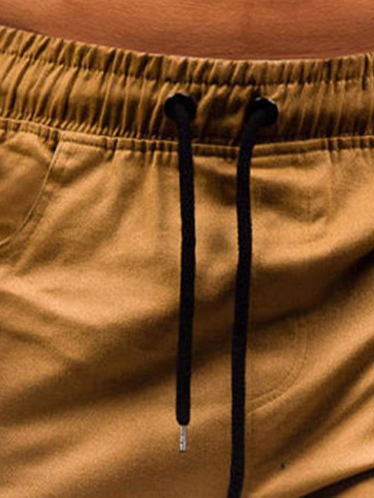 Löysät Patchwork-värilohkoiset Nauhalliset Miesten Shortsit