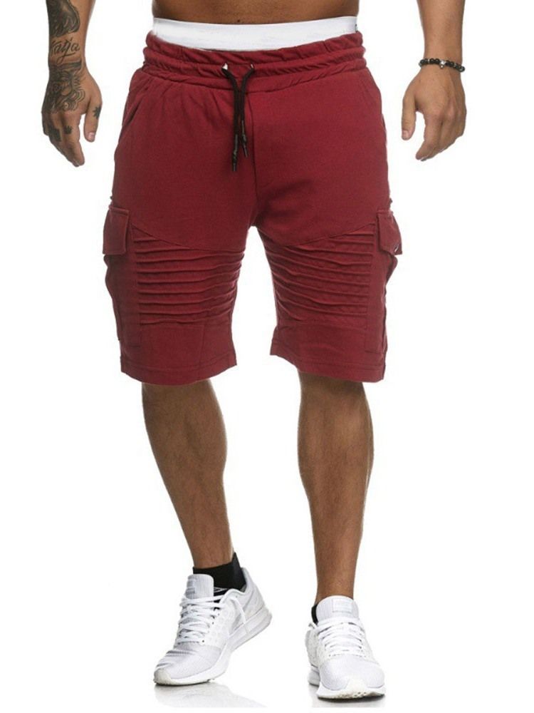 Loose Harem Plain Low Waist Casual Miesten Shortsit
