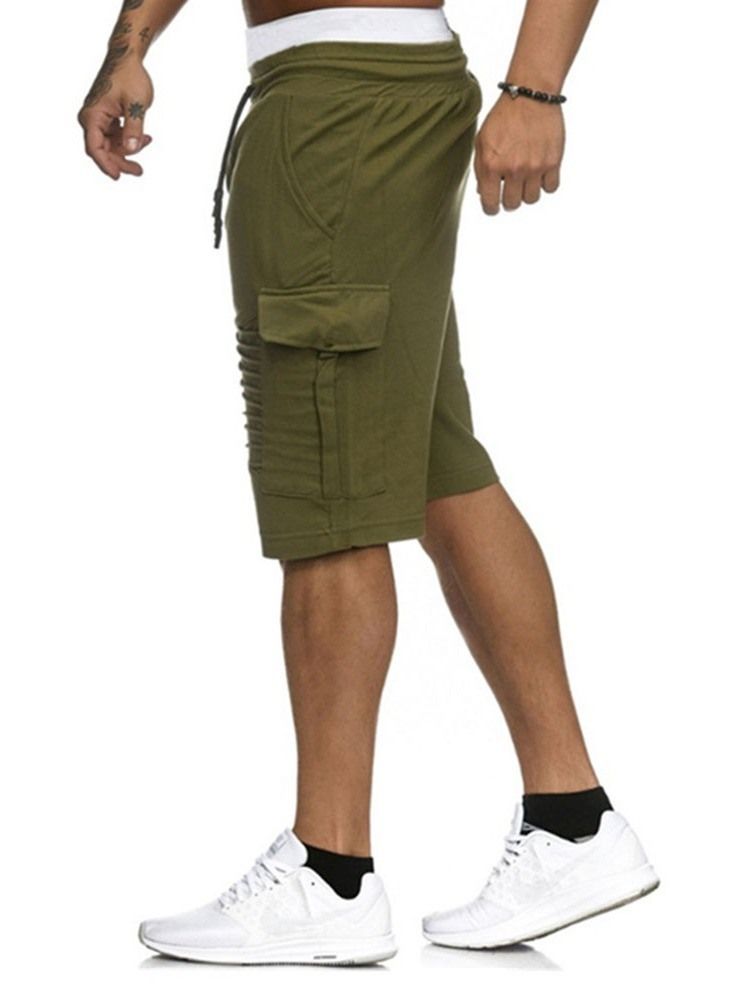 Loose Harem Plain Low Waist Casual Miesten Shortsit