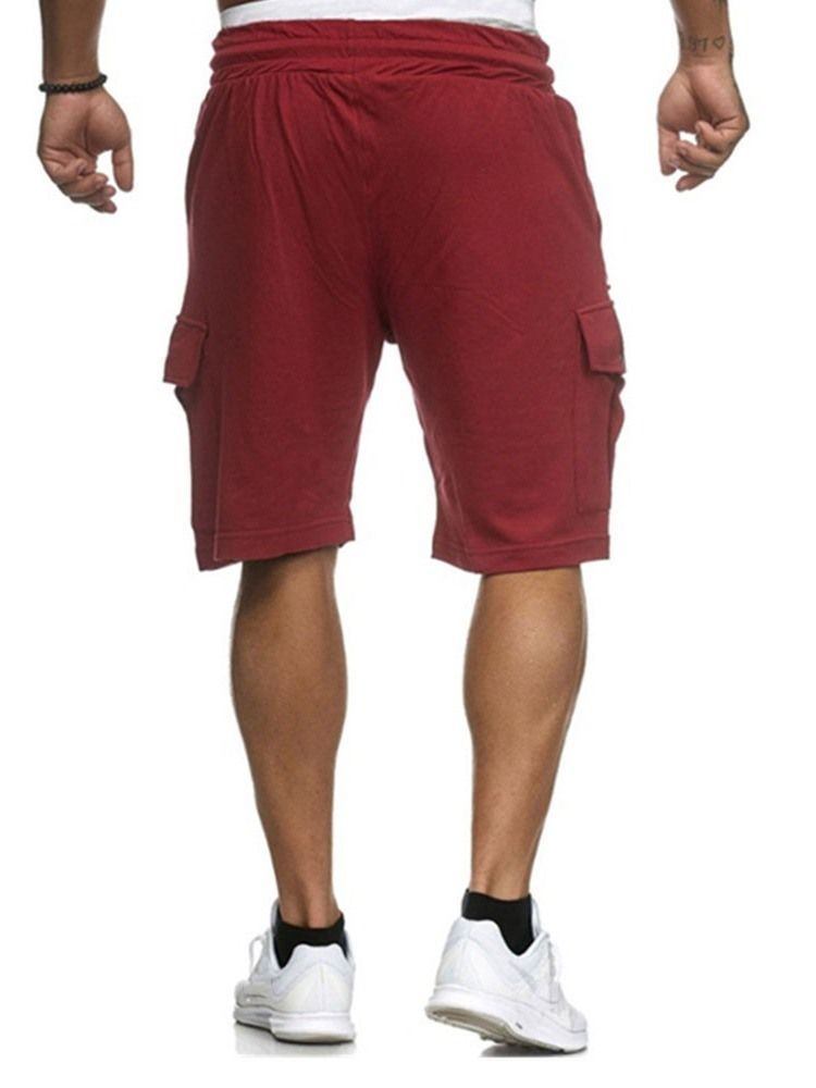 Loose Harem Plain Low Waist Casual Miesten Shortsit