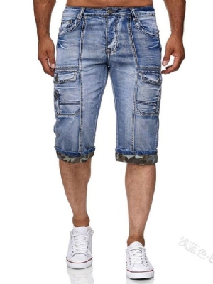 Miesten Ohuet Taskut Vetoketjulliset Shortsit