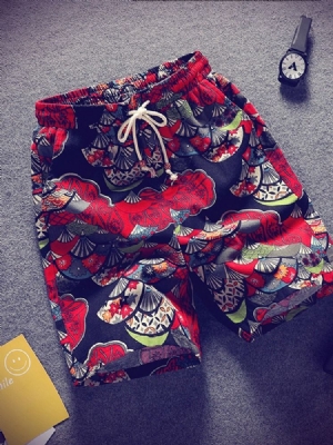 Nauhalliset Ohuet Suorat Nauhalliset Korean Miesten Rento Shortsit