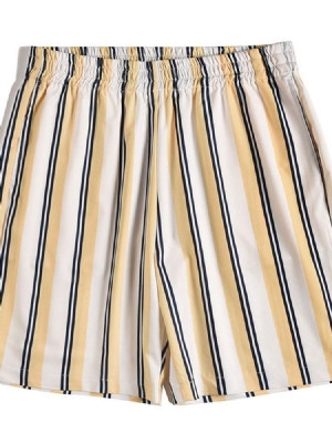 Print Raita Loose Elastics Casual Miesten Shortsit