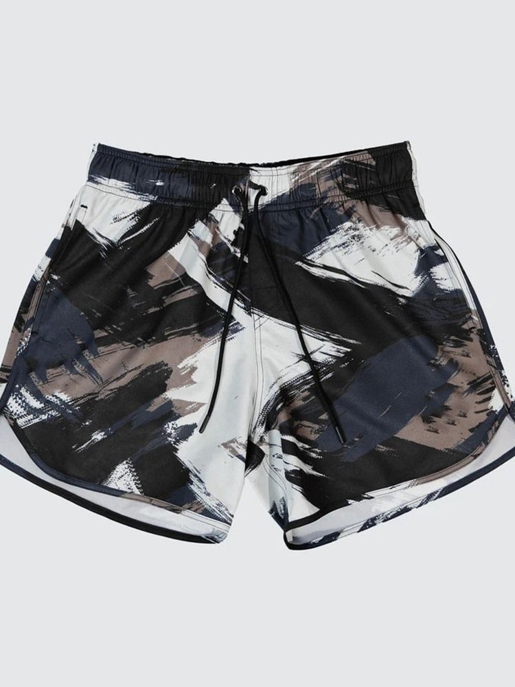 Slim Lace-up Camouflage Casual Lace-up Miesten Shortsit