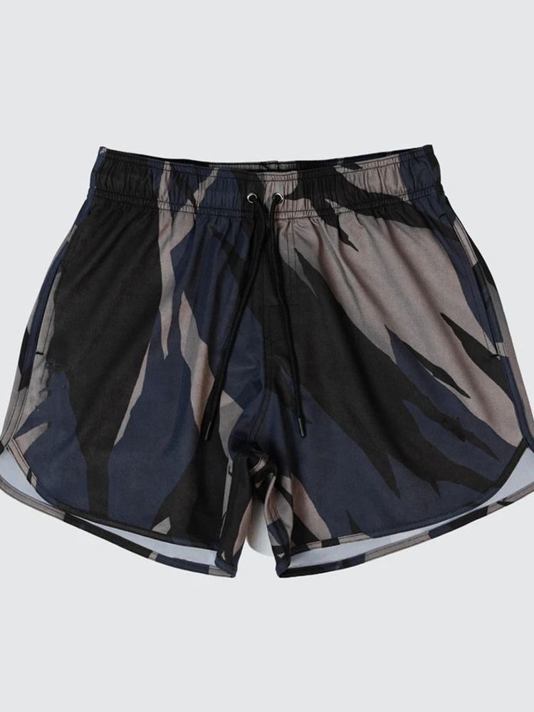 Slim Lace-up Camouflage Casual Lace-up Miesten Shortsit