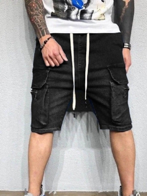Suorat Taskut-nauhalliset Miesten Rento Shortsit