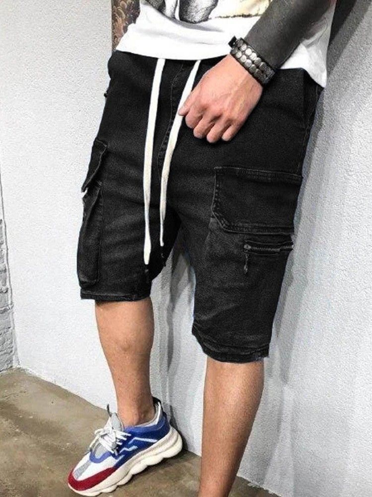 Suorat Taskut-nauhalliset Miesten Rento Shortsit