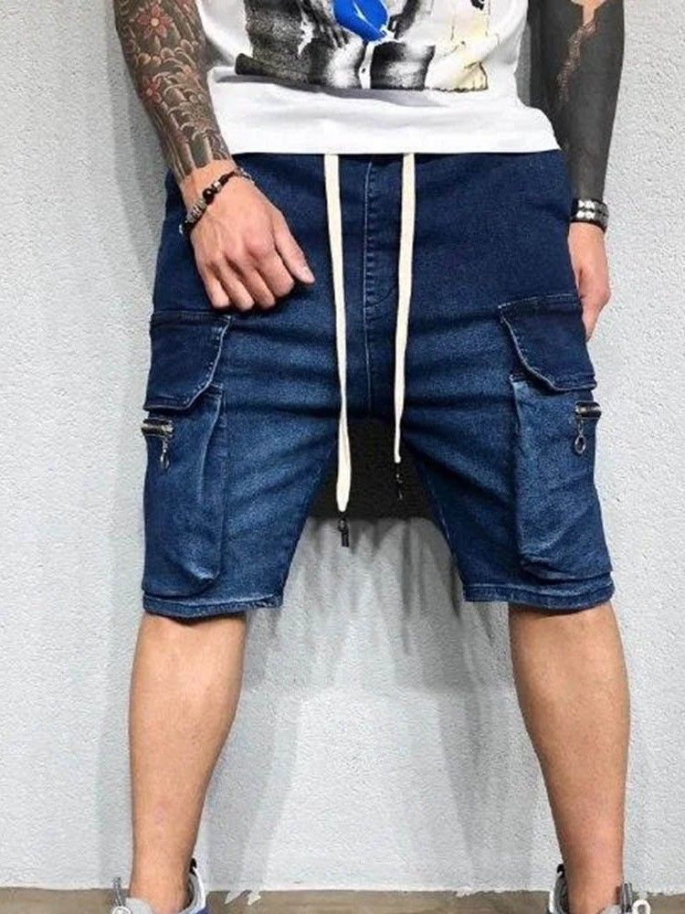 Suorat Taskut-nauhalliset Miesten Rento Shortsit