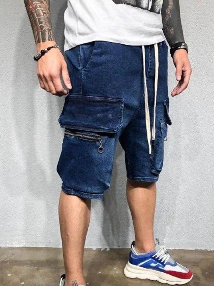 Suorat Taskut-nauhalliset Miesten Rento Shortsit