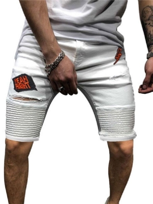 Tavalliset Suorat Reiät Keskivyötäröllä Casual Miesten Shortsit