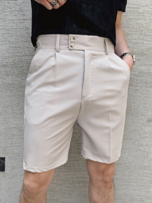Vetoketju Suora Yksinkertainen Korean Vetoketjullinen Miesten Rento Shorts
