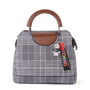Plaid Shell Shaped Zipper Naisten Käsilaukku