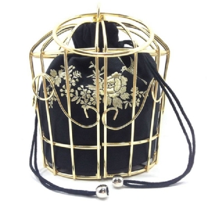 Vogue Metal Cage Embroidery Olkalaukku
