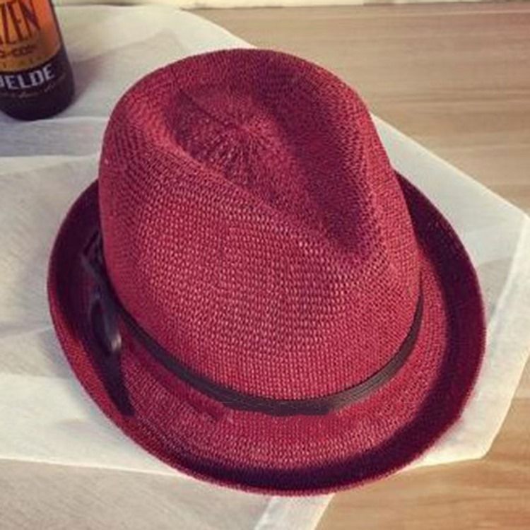 Jazzhattu Bowknot Straw Sunhat Naisille