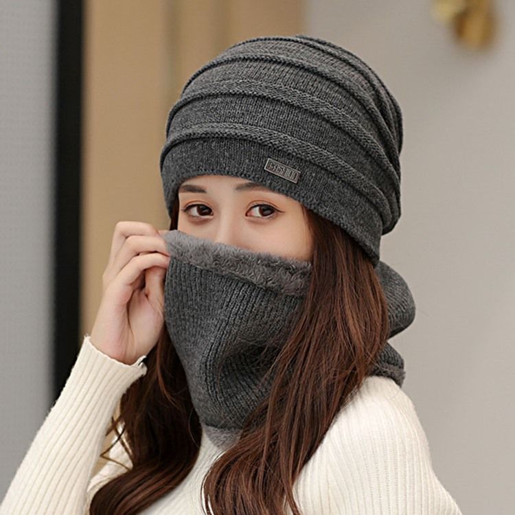 Korean Villaiset Yar Plain Naisten Neulotut Hatut