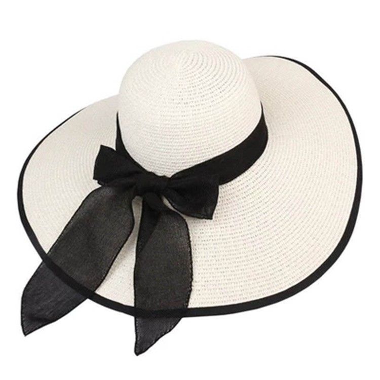Naisten Bowknot Sun Kesähattu