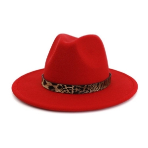 Naisten Fedora-hattujäljitetyt Leoparditalvihatut