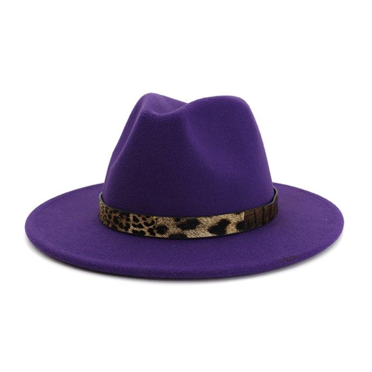 Naisten Fedora-hattujäljitetyt Leoparditalvihatut
