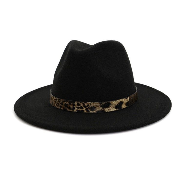 Naisten Fedora-hattujäljitetyt Leoparditalvihatut