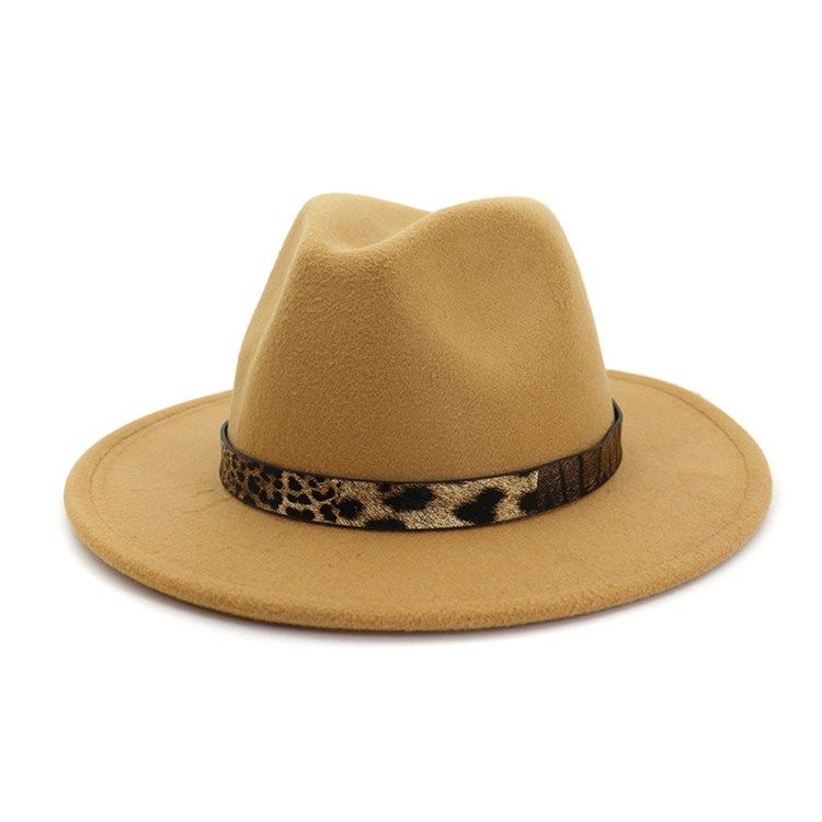 Naisten Fedora-hattujäljitetyt Leoparditalvihatut
