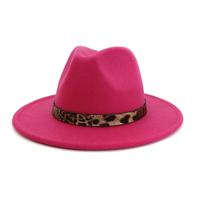 Naisten Fedora-hattujäljitetyt Leoparditalvihatut