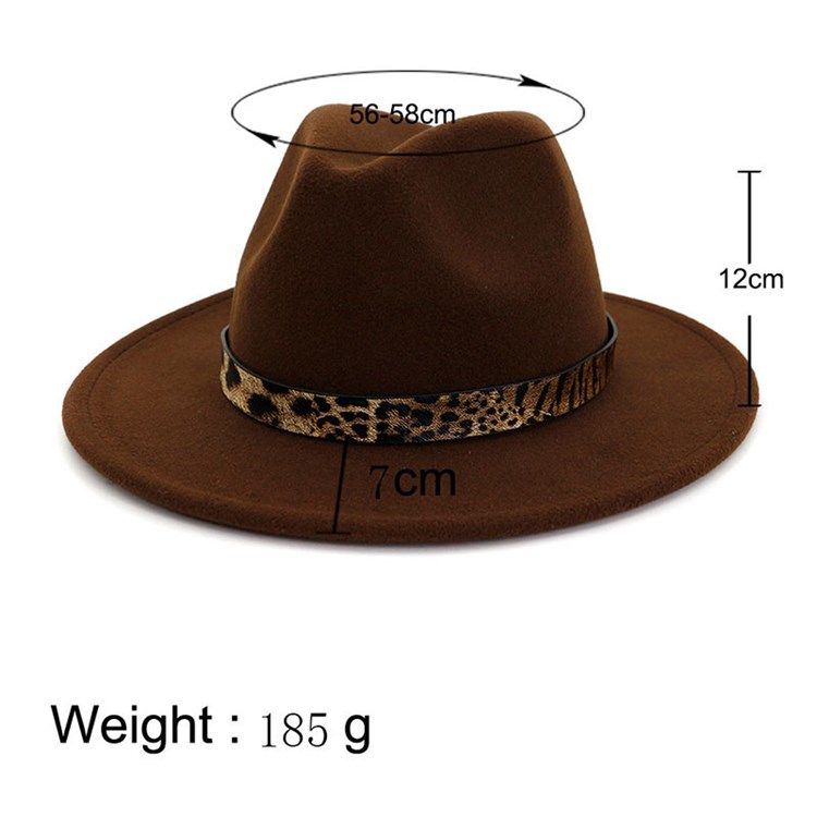 Naisten Fedora-hattujäljitetyt Leoparditalvihatut