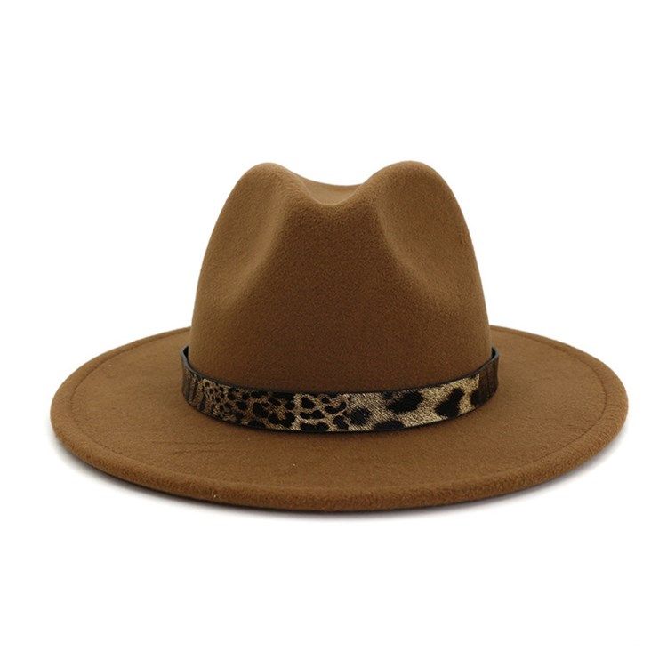 Naisten Fedora-hattujäljitetyt Leoparditalvihatut