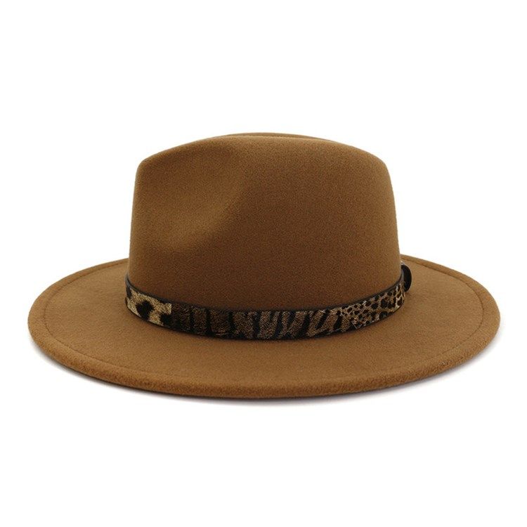 Naisten Fedora-hattujäljitetyt Leoparditalvihatut