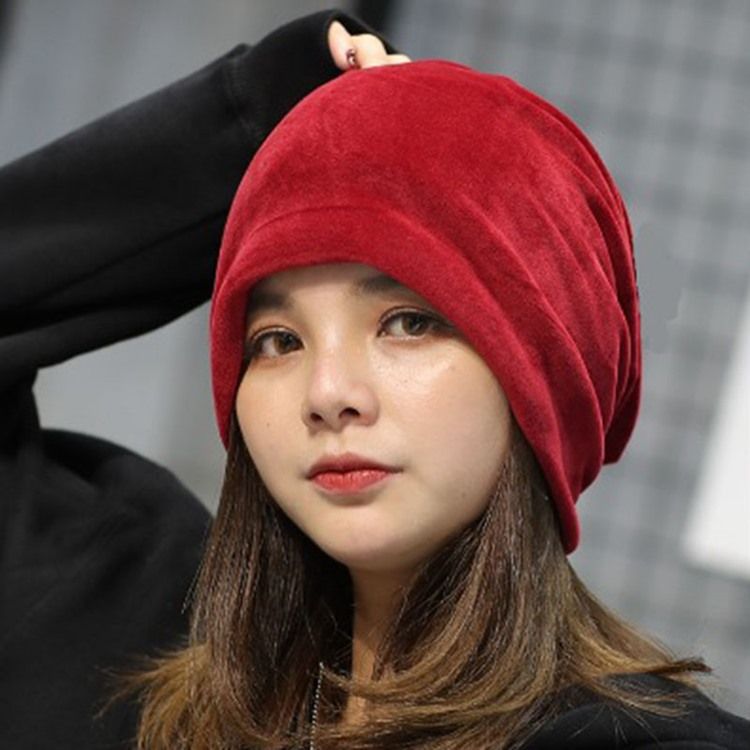 Naisten Pure Color Pehmo Fall Plain Hat