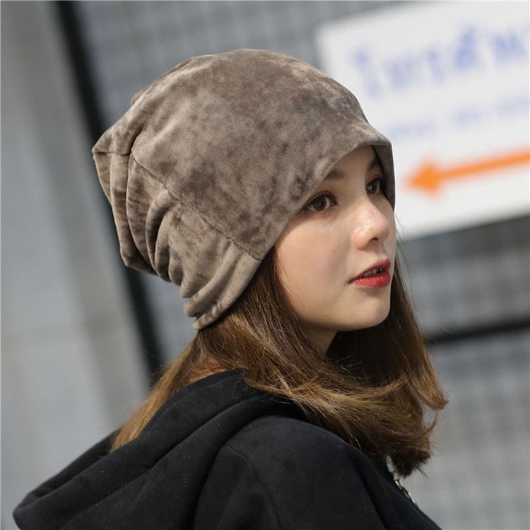 Naisten Pure Color Pehmo Fall Plain Hat