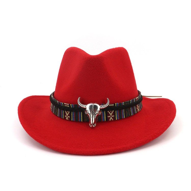 Naisten Villasekoitteet Säädettävä Cowboy-hattu