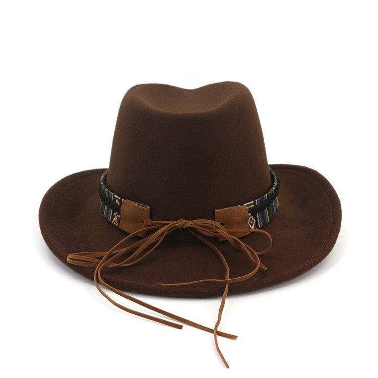 Naisten Villasekoitteet Säädettävä Cowboy-hattu