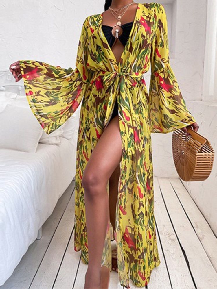 Lace-up Fashion Color Block -ranta-topit