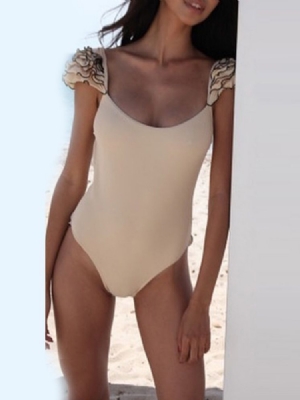 Naisten Falbala Plain Beach Look -uimapuvut