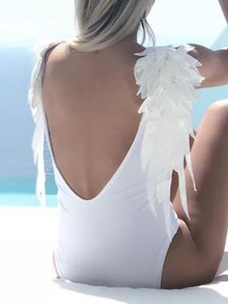 Naisten Feather One Piece -reppuiset Uimapuvut