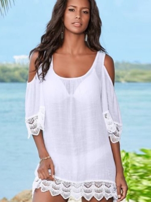 Naisten Lace Cold Shoulder -rantayläosat